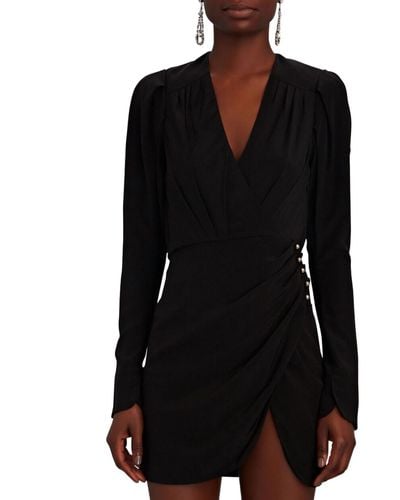 Jonathan Simkhai Leilani Stretch Long Sleeve Mini Dress - Black