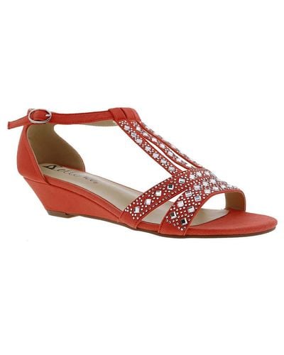 Bellini Laaris Peep Toe Ankle Strap T-strap Sandals - Multicolor