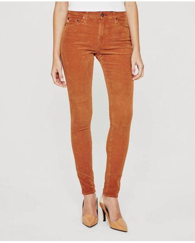 AG Jeans Farrah High Rise Cord - Orange