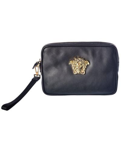 Versace Leather Pouch - Black