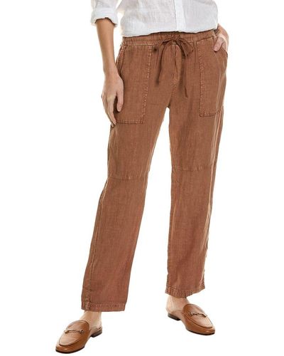 Bella Dahl Utility Tie-waist Linen Trouser - Brown