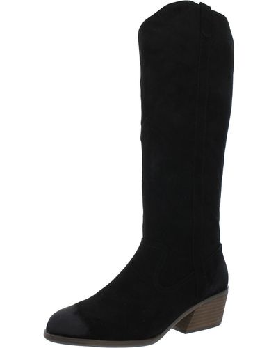 Dr. Scholls Lovely Faux Suede Tall Knee-high Boots - Black