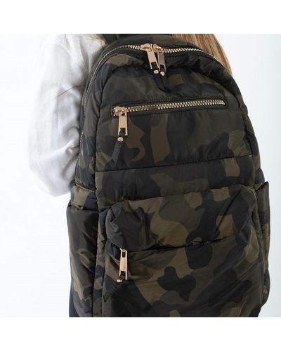 Sondra Roberts Quilted Nylon Backpack - Black
