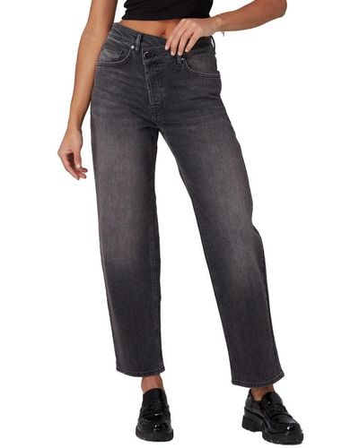 Lola Jeans Baker-ia High Rise Crossover Jeans - Blue