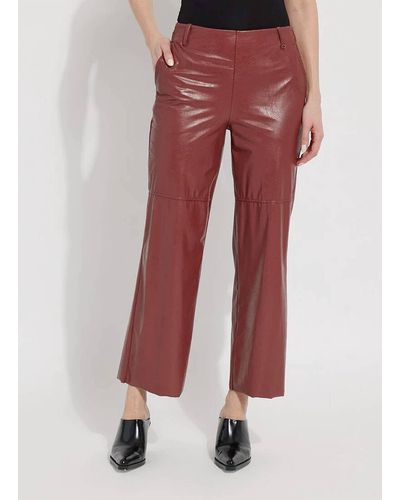 Lyssé Aimee Vegan Leather Pant - Red