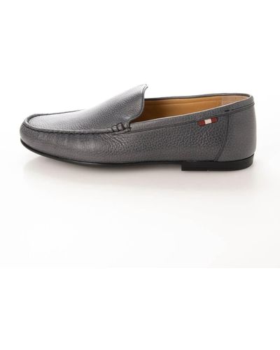 Bally Craxon 6231424 Gray Leather Loafers