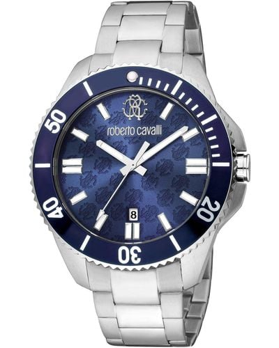 Roberto Cavalli Classic Dial Watch - Blue