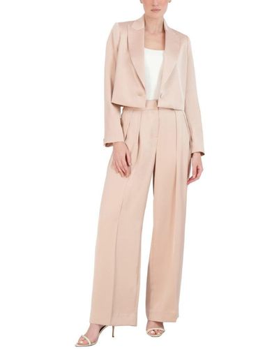 BCBGMAXAZRIA High Waisted Pants With Front Pleats - Pink