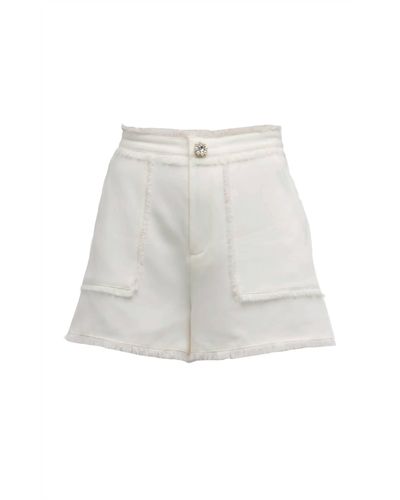 Cinq À Sept Pearl Ditsy Flower Shorts - White