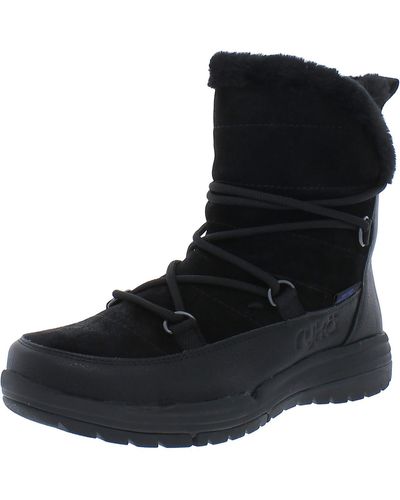Ryka Alpine Faux Fur Ankle Winter & Snow Boots - Black