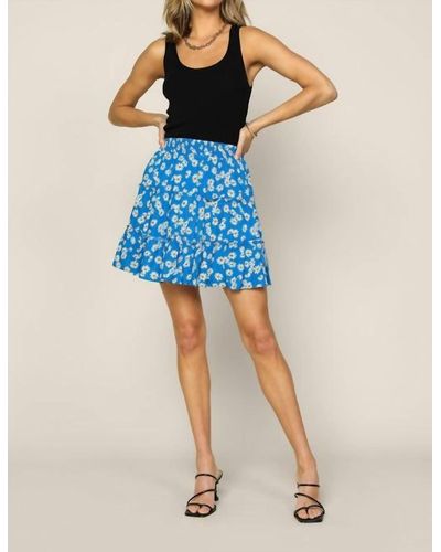 Skies Are Blue The Daisy Skirt - Blue