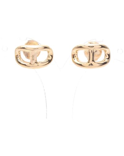 Hermès Chaîne D'ancre Earrings K18yg Yellow Gold - Metallic