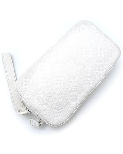Louis Vuitton Pochette Volga Leather Clutch Bag (pre-owned) - White