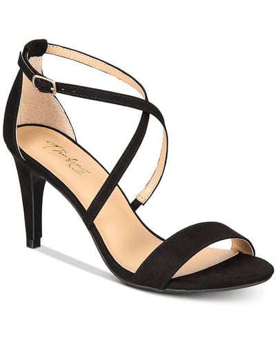 Thalia Sodi Darria Faux Leather Strappy Dress Sandals - Black