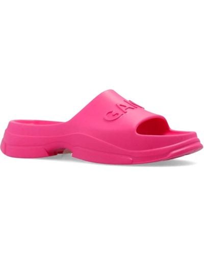 Ganni Pool Slide Sandals - Pink