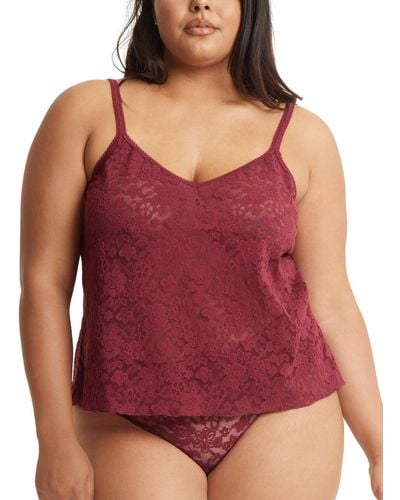 Hanky Panky Plus Size Daily Lace Camisole - Red