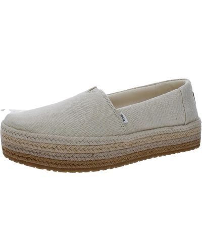 TOMS Valencia Ortholite Canvas Loafers - Gray