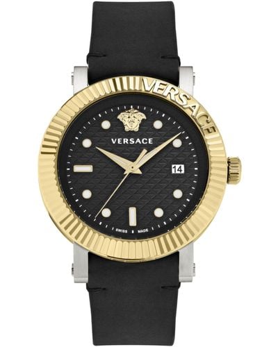 Versace V-classic Leather Watch - Multicolor