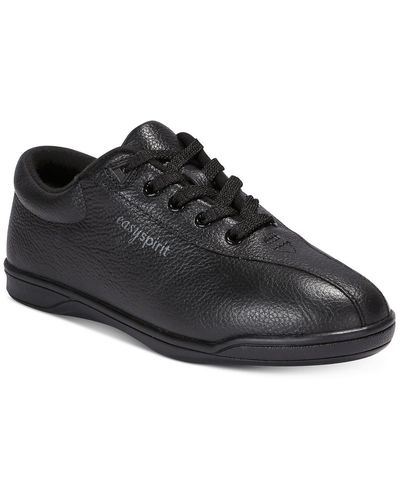 Easy Spirit Api Leather Fitness Walking Shoes - Black