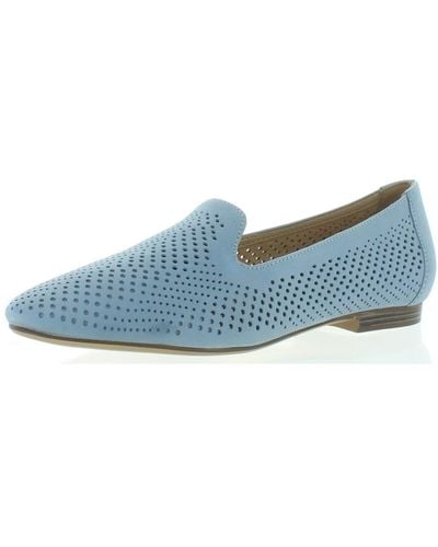 Naturalizer Lorna 2 Leather Slip On Smoking Loafers - Blue