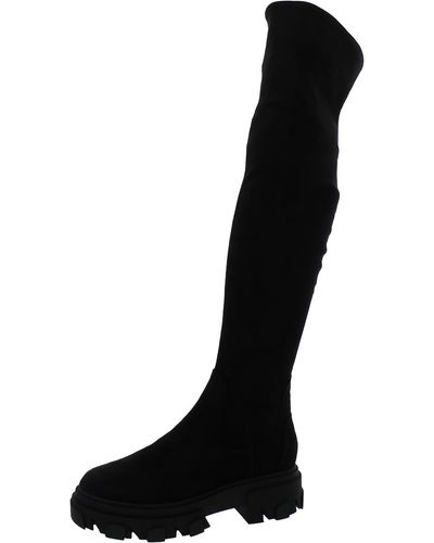 Calvin Klein Linnie 2 Pull On Tall Knee-high Boots - Black