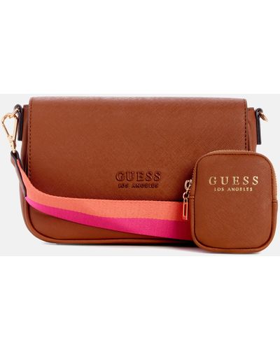 Guess Factory Bryxton Faux-leather Crossbody - Red