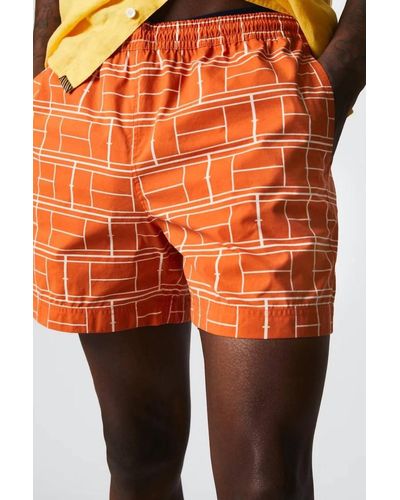 Billy Reid Court Swim Short - Orange