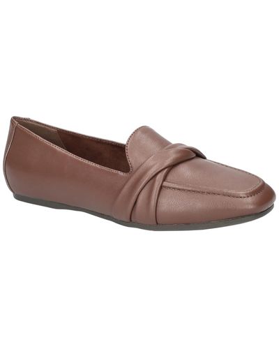 Easy Street Betty Faux Leather Slip-on Loafers - Brown