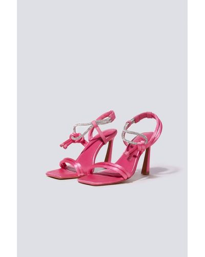 Jonathan Simkhai Cassie Strappy Crystal Sandal - Pink
