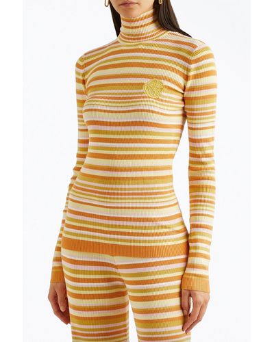 Helmstedt Awa Ribbed-knit Turtleneck Top - Yellow