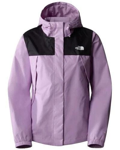 The North Face Antora Nf0a7qeup5b Lilac Black Long Sleeve Jacket S Ncl218 - Purple