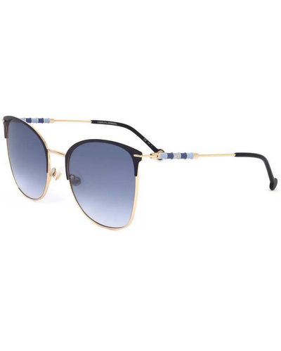 Carolina Herrera 56mm Gold Aviator Sunglasses Ch0036s-0lks-dg - Black