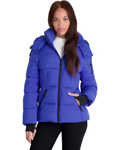 BCBGeneration Quilted Insulated Puffer Jacket - Blue