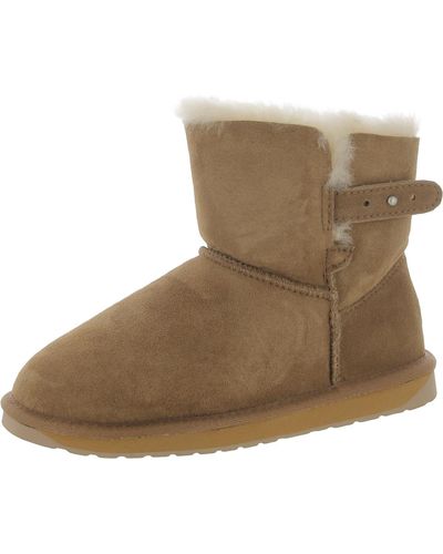 EMU Summerlands Sheepskin Slip On Ankle Boots - Brown