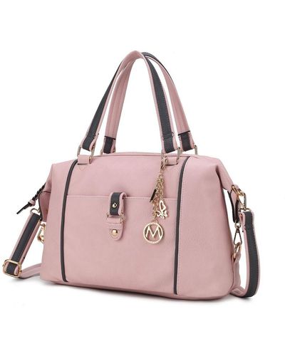 MKF Collection by Mia K Opal Vegan Leather Medium Weekender Handbag For - Pink