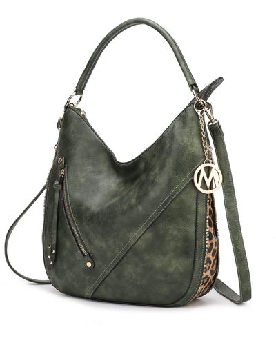 MKF Collection by Mia K Lisanna Vegan Leather Hobo Handbag - Brown