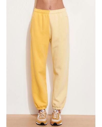 Sundry Color Block Sweatpants In Chamomille/buttercup - Yellow