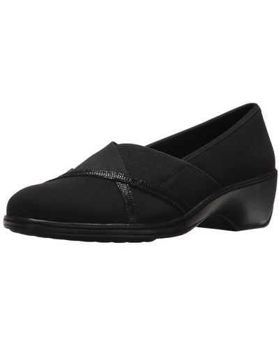 Aravon Kendra Slip-on Shoes - Medium Width In Black