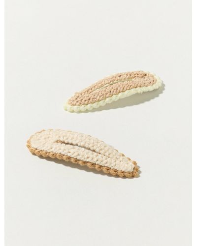 Lucky Brand Crochet Clip Set - Natural
