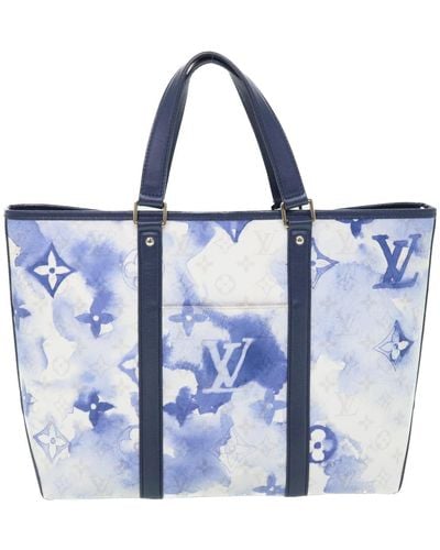 Louis Vuitton Weekend Pm Canvas Tote Bag (pre-owned) - Blue