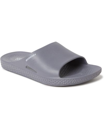 Dearfoams Ecocozy Sustainable Comfort Slide Sandal - Gray