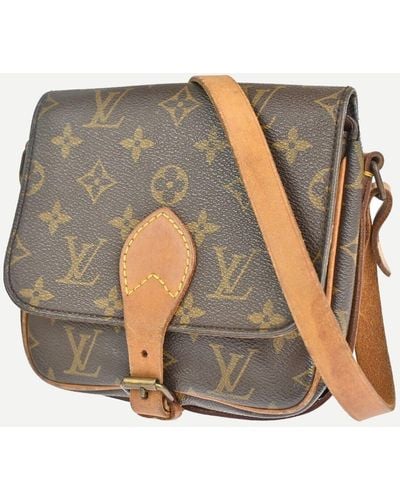 Louis Vuitton Cartouchiere Canvas Shoulder Bag (pre-owned) - Gray
