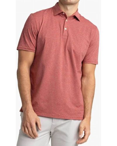 Southern Tide Breeze Performance Polo In Heather Tuscany Red