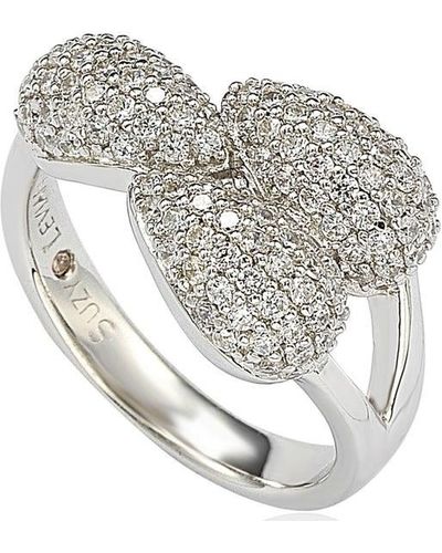 Suzy Levian Pave Cubic Zirconia Sterling Silver Ring - White