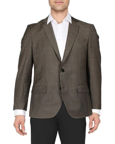 HUGO Wool Blend Slim Fit Suit Jacket - Gray