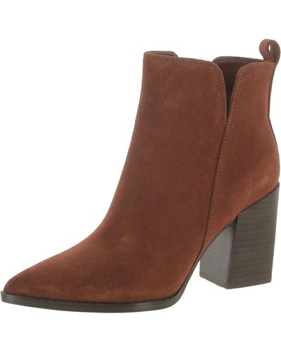 Nine West Leather Casual Ankle Boots - Brown