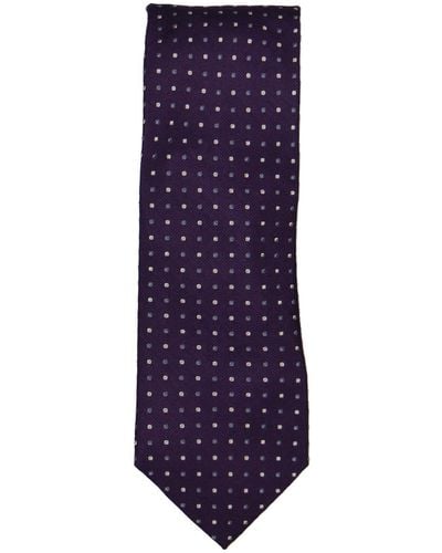 The Men's Store Silk Pindot Neck Tie - Purple