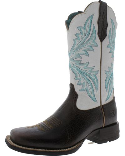 Ariat West Bound Leather Embroidered Cowboy - Gray
