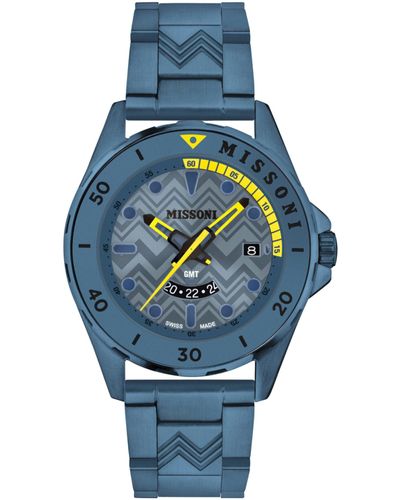 Missoni Gmt Bracelet Watch - Blue