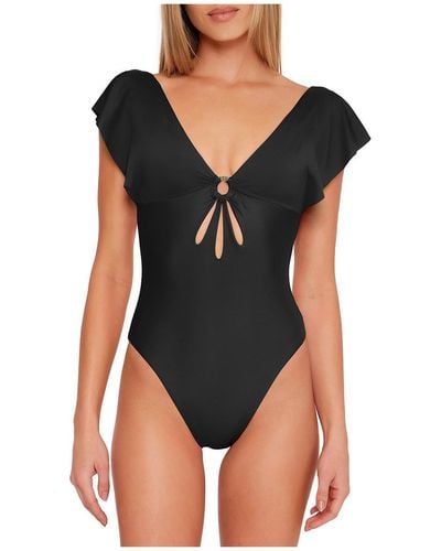 Trina Turk Solid Nylon One-piece Swimsuit - Black